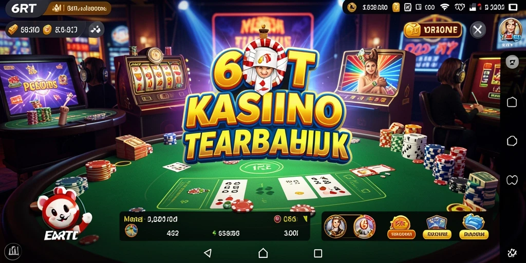 Tampilan gameplay 6RT dengan pengalaman kasino yang mendebarkan.