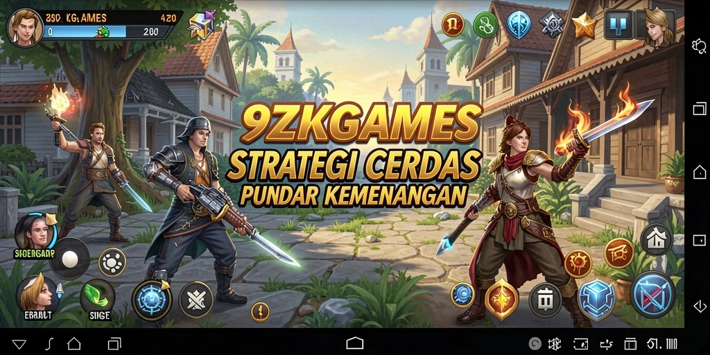 Tampilan gameplay strategis yang menantang dan mendebarkan.