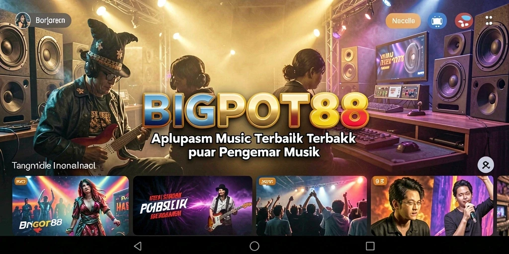Screenshot utama BIGPOT88 menampilkan tampilan gameplay music yang menyenangkan.