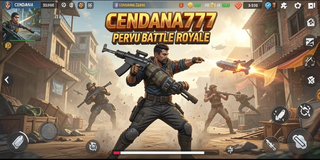 Tangkapan layar CENDANA777 menunjukkan aksi seru dalam pertempuran Battle Royale.