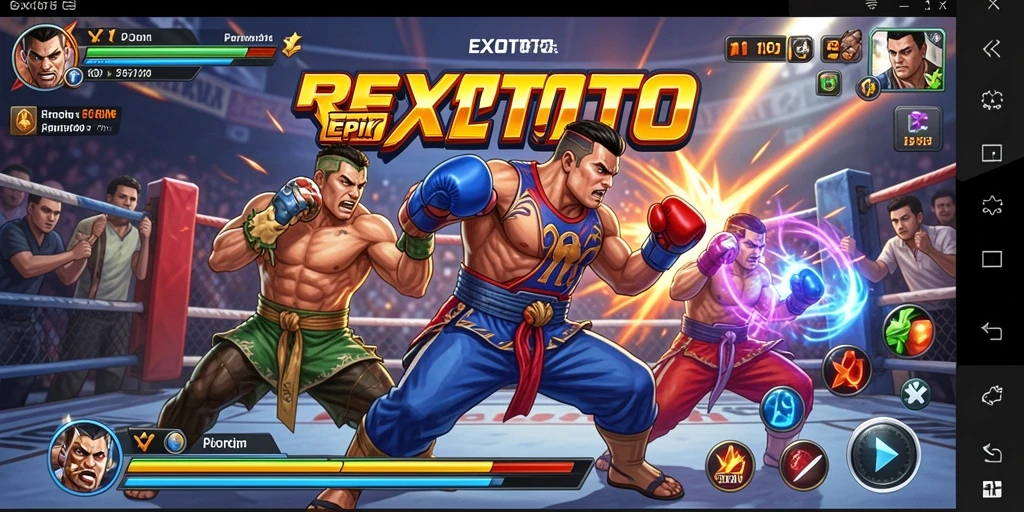 Gameplay seru dan mendebarkan dalam EXOTOTO, game Fighting terbaik.