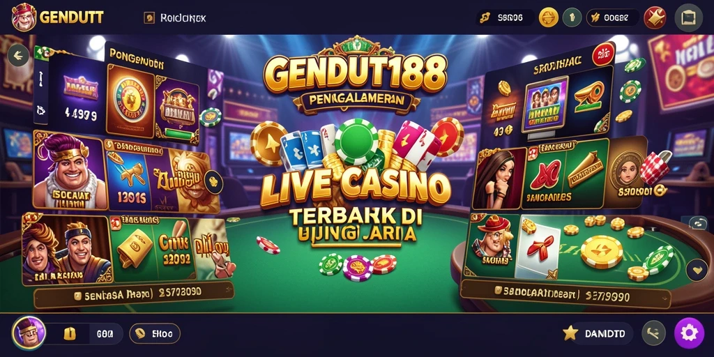 Tampilan menawan dari permainan Live Casino di GENDUT188
