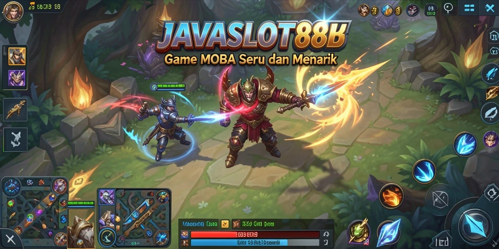 Screenshot gameplay <strong>JAVASLOT88</strong> yang menunjukkan pertarungan seru di arena.