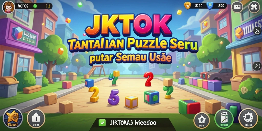 Tampilan gameplay JKTOK yang menarik dengan berbagai puzzle menantang.