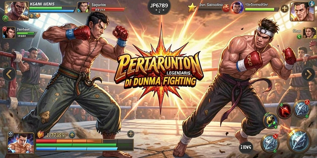 Screenshot permainan JP6789 menampilkan aksi pertempuran yang mendebarkan.