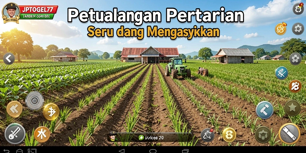 Tampilan gameplay menarik dalam JPTOGEL77 dengan aktivitas pertanian yang seru.