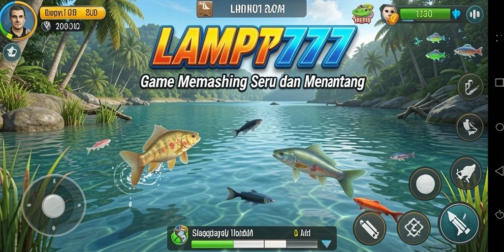 Screenshot menunjukkan pengalaman seru dalam menangkap ikan di LAMPU777.