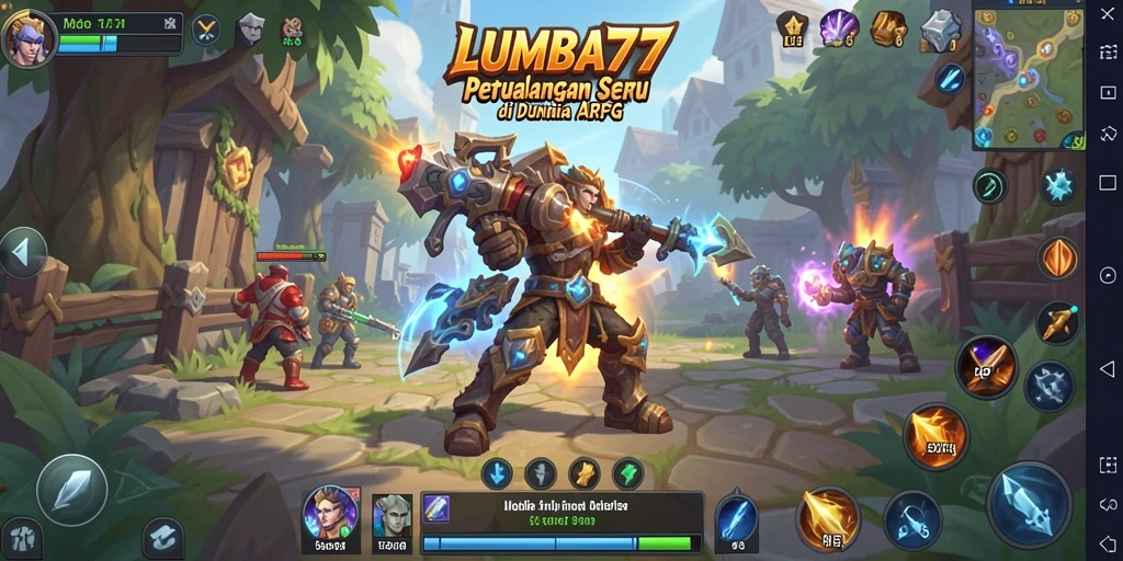 Tampilan gameplay memukau dari LUMBA77 dalam petualangan ARPG.