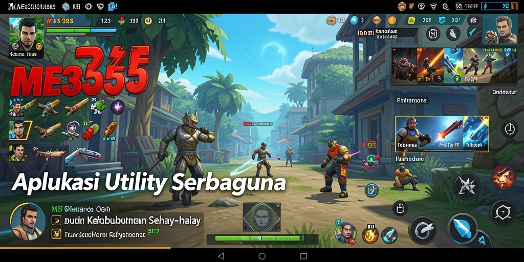 Tampilan aplikasi ME355 dengan berbagai fitur Utility yang menarik.