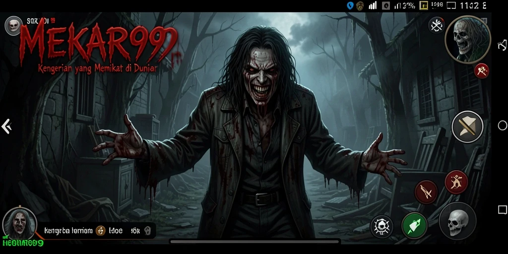 Tampilan gameplay yang menegangkan di dunia kegelapan MEKAR99.