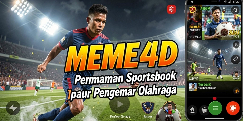 Tampilan antarmuka pengguna MEME4D menampilkan variasi taruhan olahraga.