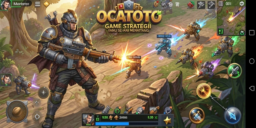 Tampilan gameplay OCATOTO yang menarik saat strategi diterapkan.
