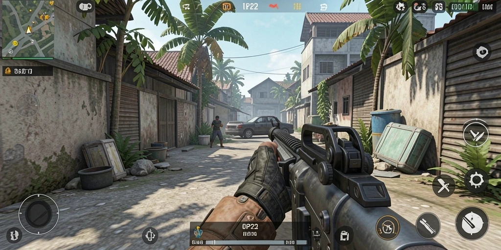 Screenshot gameplay OH222 yang menampilkan pertempuran TPS seru.