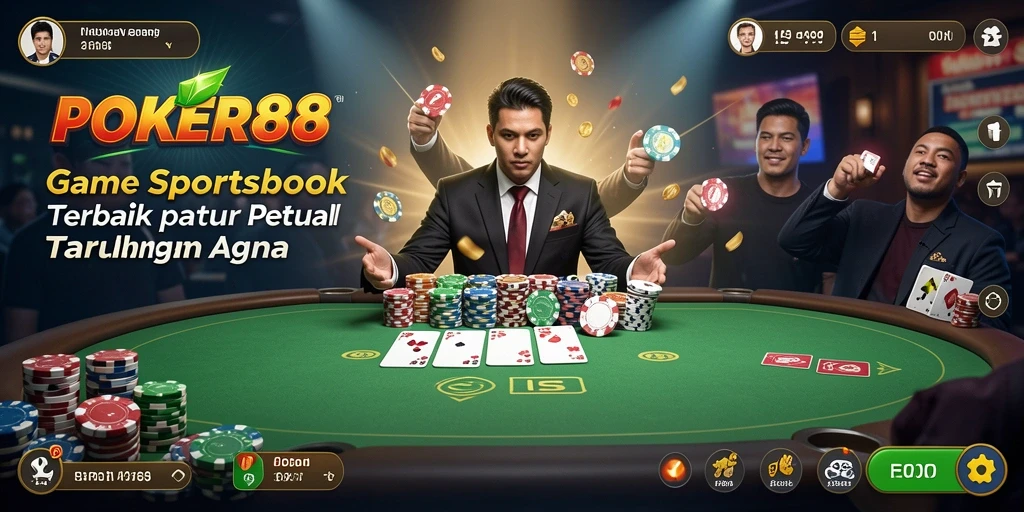 Tampilan antarmuka POKER88 saat bertaruh pada pertandingan olahraga.