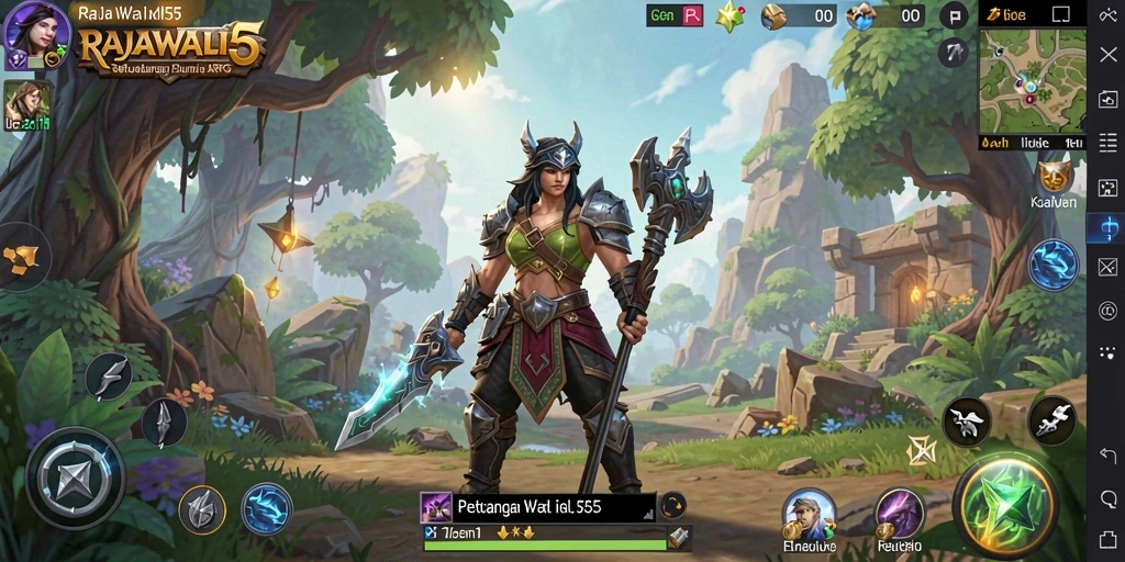 Tangkapan layar dari gameplay menampilkan pertarungan mendebarkan di <strong>RAJAWALI55</strong>.