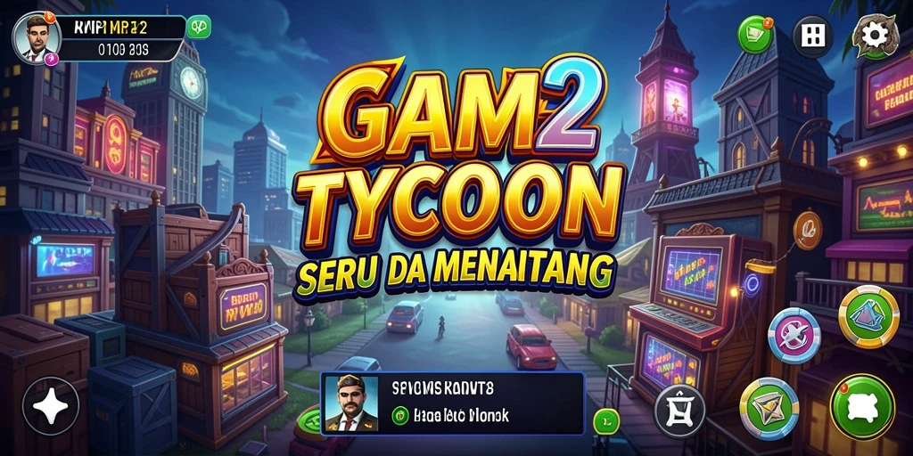 Tampilan gameplay RVIP2 yang menarik dengan berbagai pilihan usaha Tycoon.