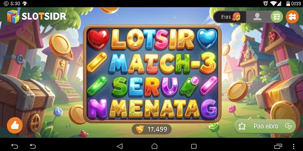 Tampilan gameplay SLOTSIDR yang menarik dan penuh warna.