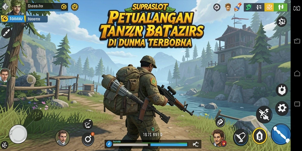 Screenshot memperlihatkan eksplorasi dunia terbuka SUPRASLOT yang luas.