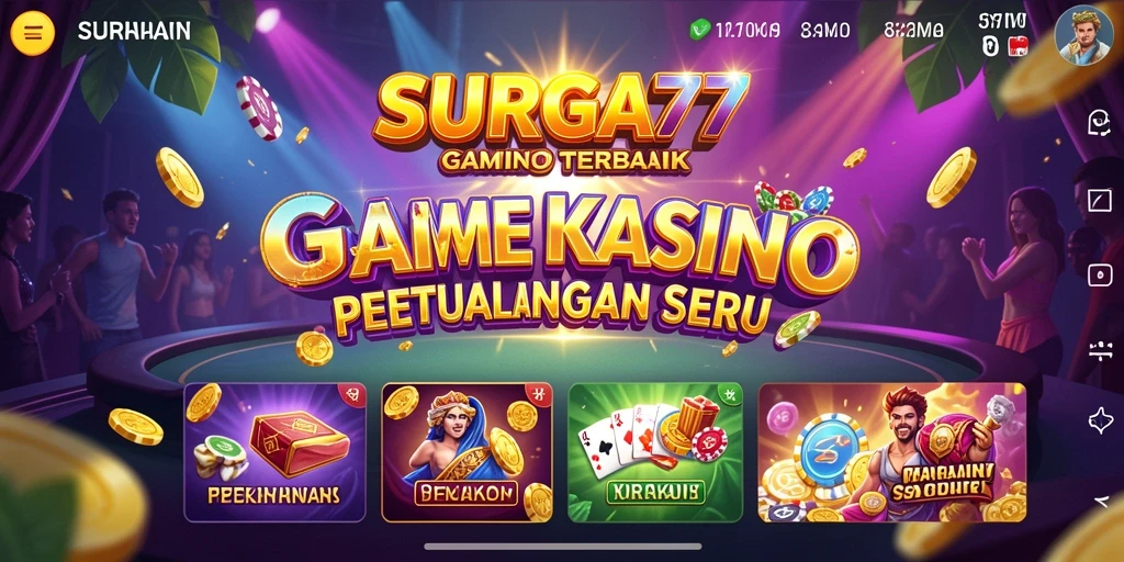 Tampilan seru gameplay Kasino di SURGA77 dengan berbagai pilihan permainan.