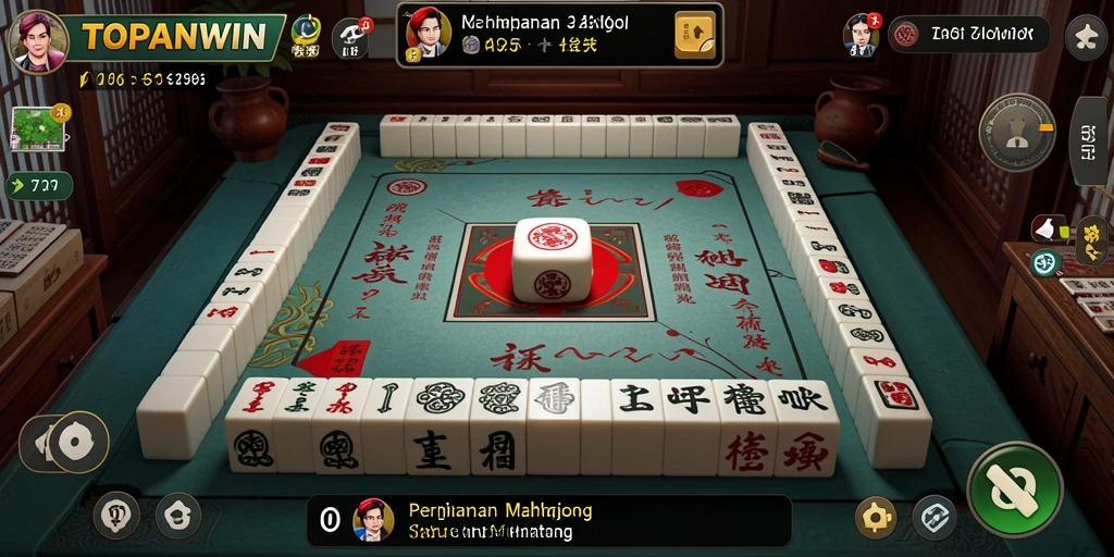 Tampilan menarik gameplay Mahjong TOPANWIN yang menantang.