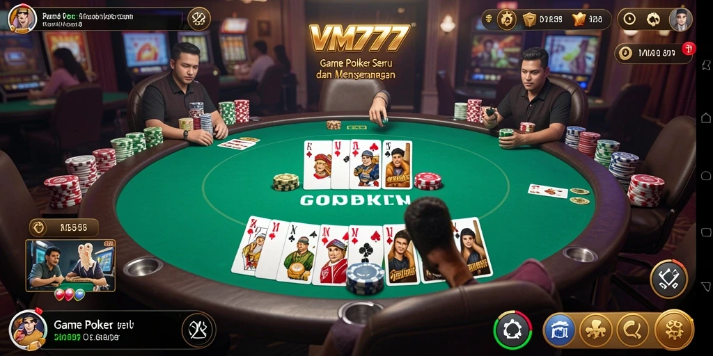 Screenshot gameplay Poker yang menarik dan interaktif di VM777.